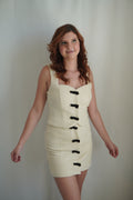 Vintage-Inspired Bow Detail Top and Skirt Set